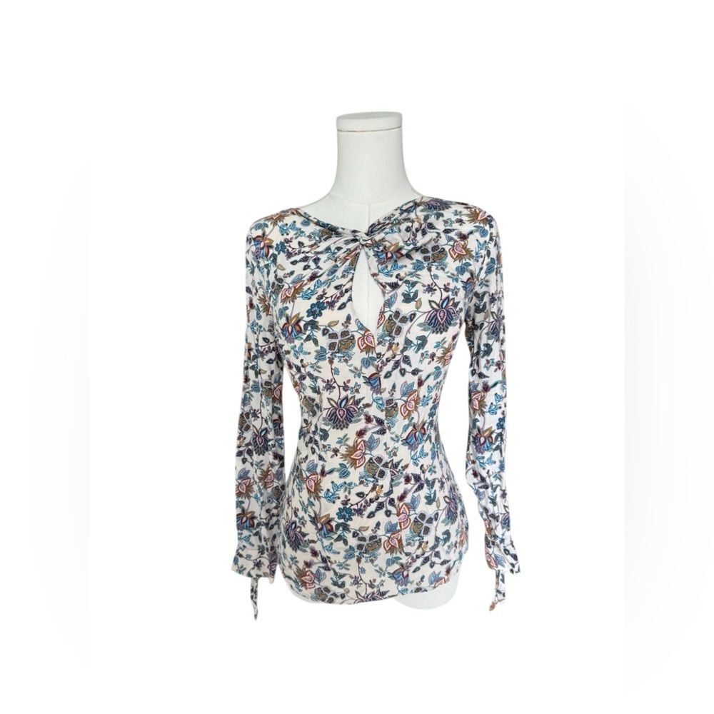 ZARA Trafaluc Floral Keyhole Blouse paisley print – Size S